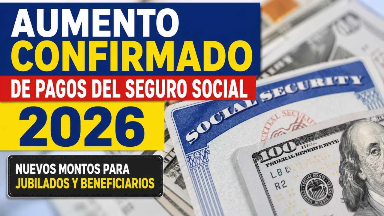 Aumento confirmado de pagos del Seguro Social 2026: nuevos montos para jubilados y beneficiarios
