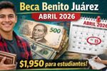 Beca Benito Juárez: $1,950 por estudiante, requisitos y calendario de depósito marzo 2026