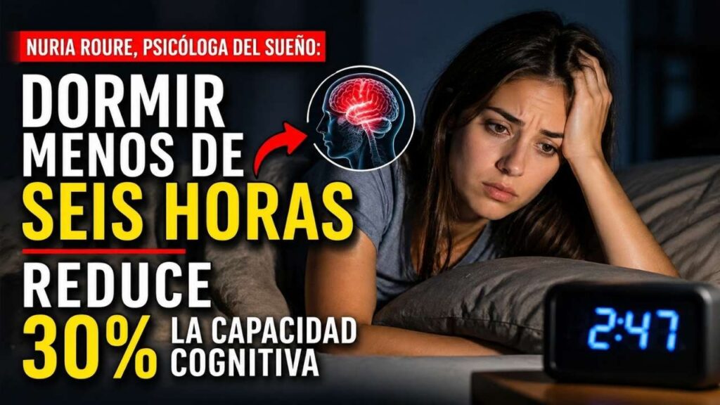 Nuria Roure, psicóloga del sueño: dormir menos de seis horas reduce 30% la capacidad cognitiva