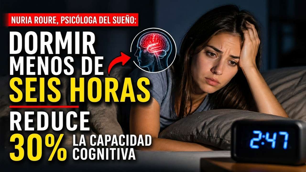 Nuria Roure, psicóloga del sueño: dormir menos de seis horas reduce 30% la capacidad cognitiva