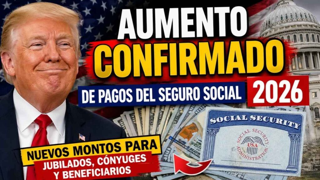 Aumento confirmado de pagos del Seguro Social 2026: nuevos montos para jubilados, cónyuges y beneficiarios