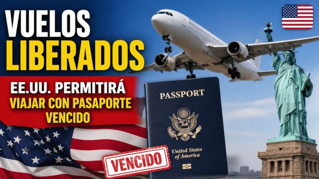 Vuelos liberados: EE.UU. permitirá viajar con pasaporte vencido