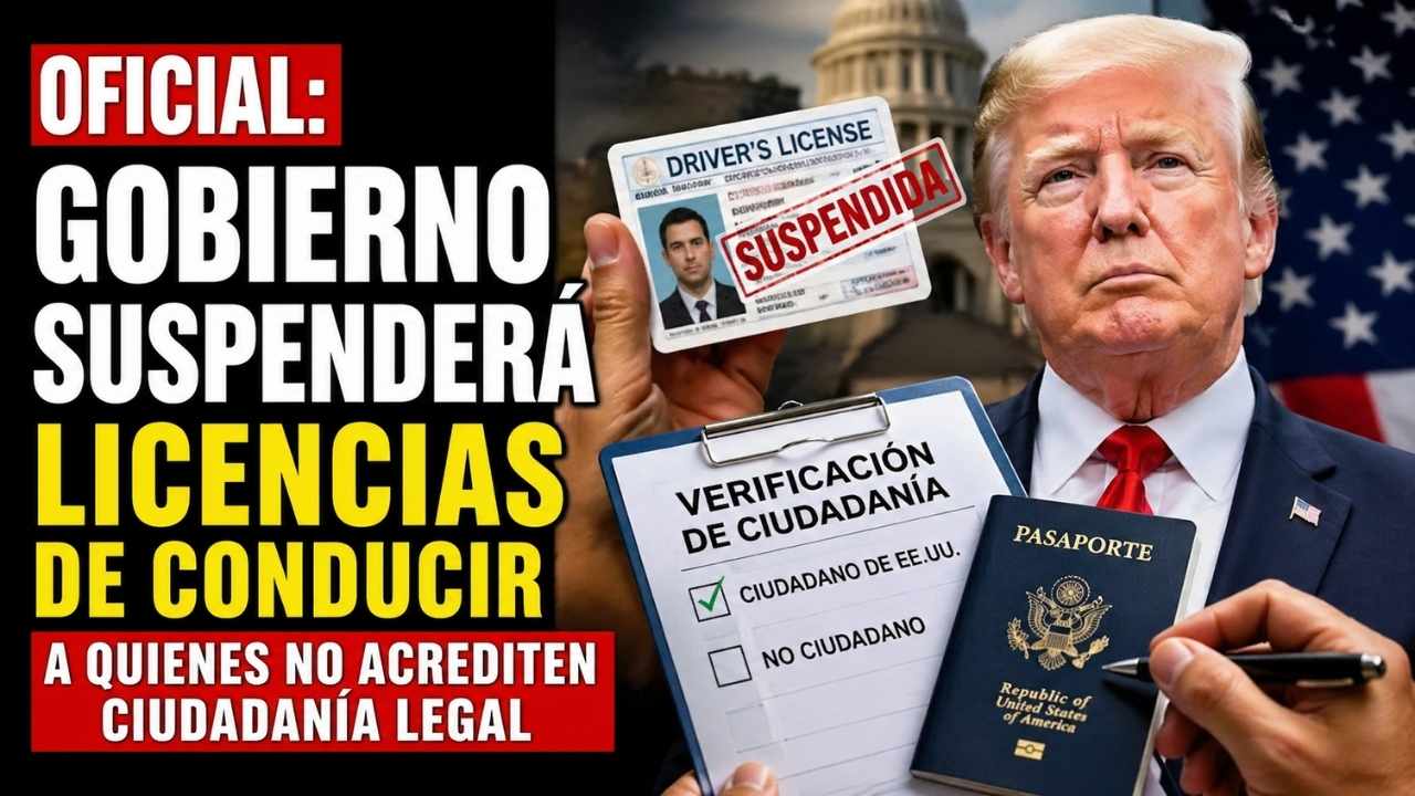Oficial: Gobierno suspenderá licencias de conducir a quienes no acrediten ciudadanía legal
