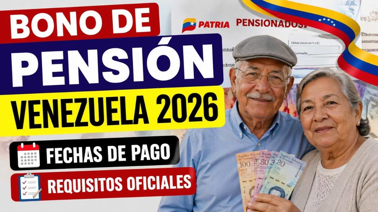 Bono de pensión Venezuela 2026: fechas de pago y requisitos oficiales