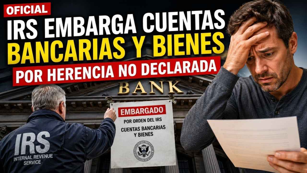 Oficial | IRS embarga cuentas bancarias y bienes por herencia no declarada