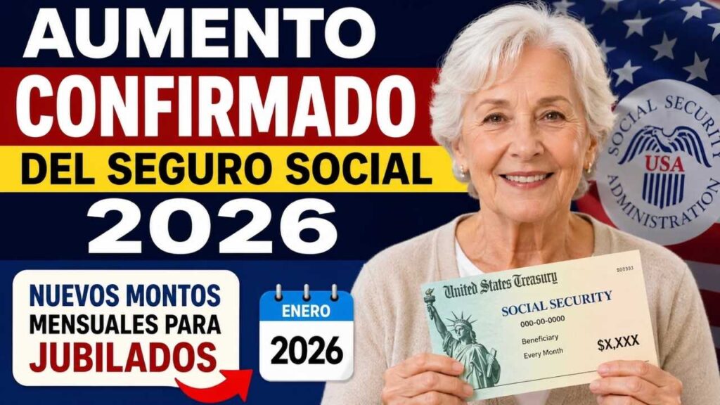 Aumento confirmado del Seguro Social 2026: nuevos montos mensuales para jubilados, cónyuges, sobrevivientes y beneficiarios con discapacidad