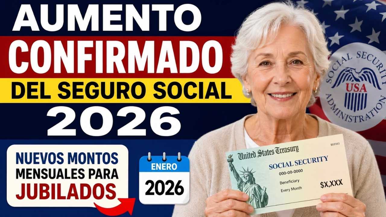 Aumento confirmado del Seguro Social 2026: nuevos montos mensuales para jubilados, cónyuges, sobrevivientes y beneficiarios con discapacidad