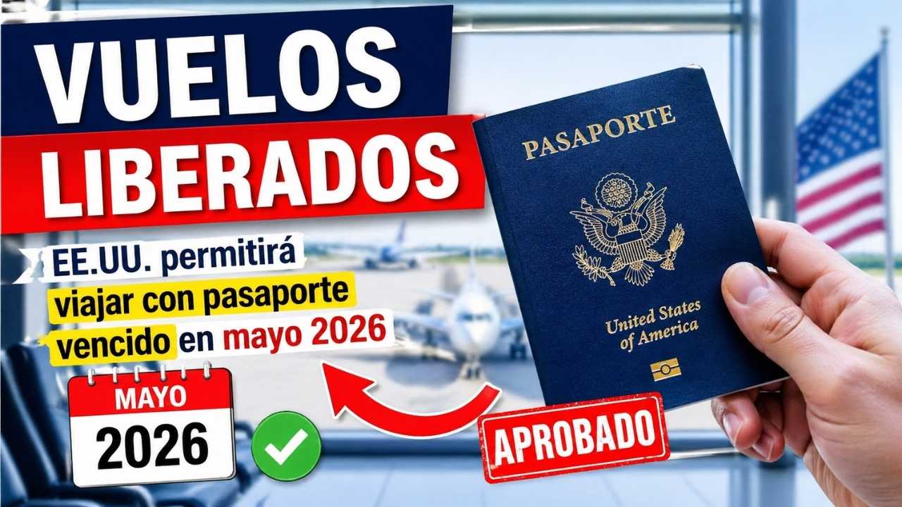 Vuelos liberados | EE.UU. permitirá viajar con pasaporte vencido en mayo 2026